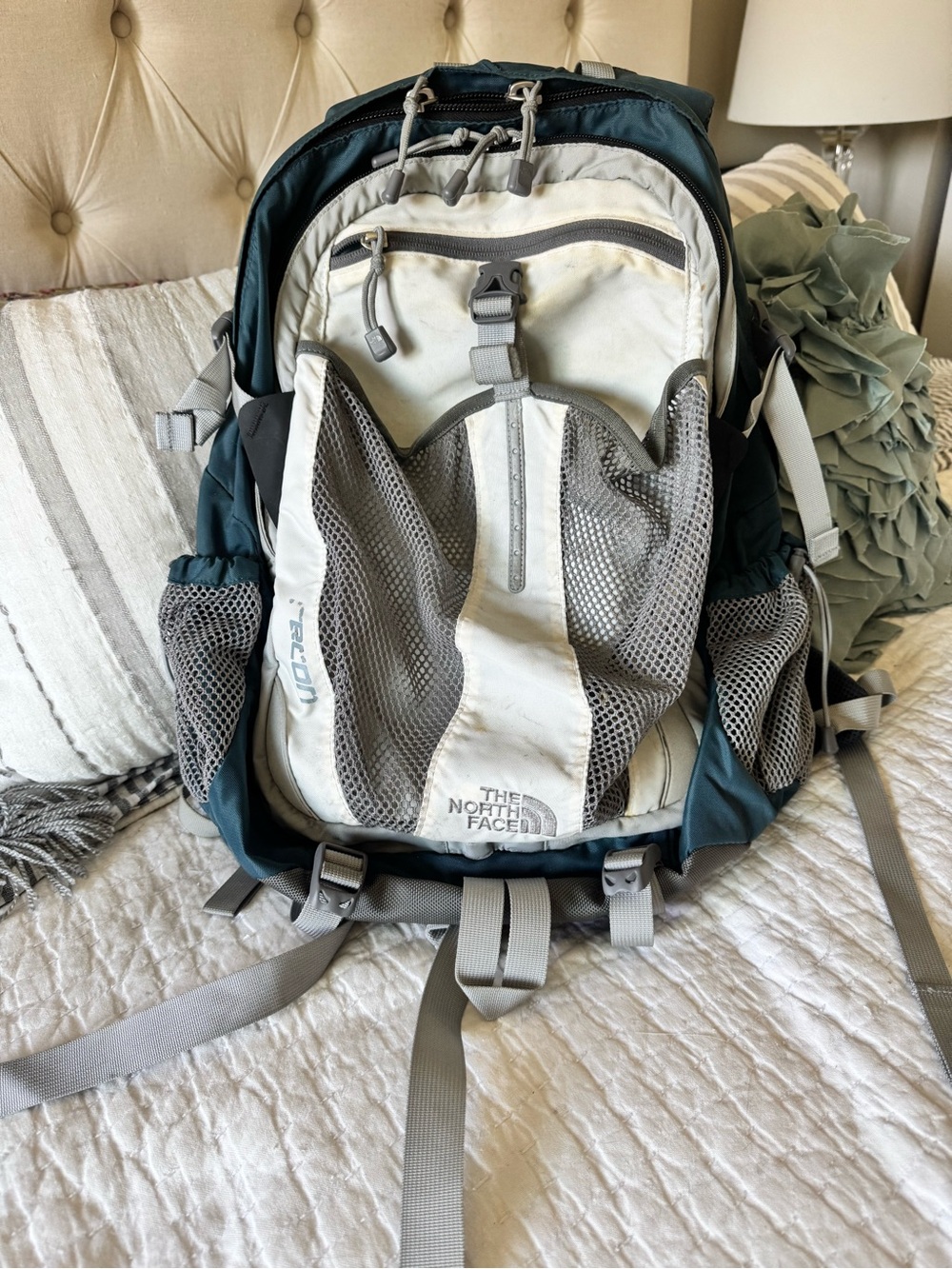 The North Face Teal and Gray Men's Outdoor Backpack